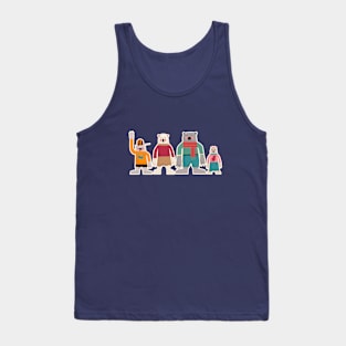 Merry Christmas Postcards - cute Christmas shirt -  Polar bear family Tank Top